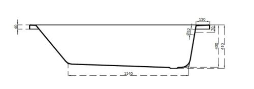 Kád, Cersanit BLISSA EGYENES KÁD 170X70