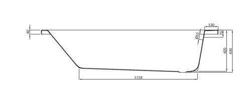 Kád, Cersanit BLISSA EGYENES KÁD 170X75