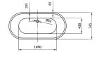 Kád, Cersanit CREA 160X75 OVÁLIS SZABADON ÁLLÓ KÁD