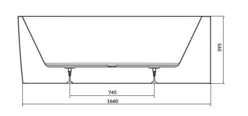 Kád, Cersanit CREA 170X82 SZABADON ÁLLÓ KÁD (BACK-TO-WALL / SAROKBA HELYEZHETŐ KIVITEL) - BALOS