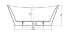 Kád, Cersanit INVERTO 170X80 OVÁLIS SZABADON ÁLLÓ KÁD