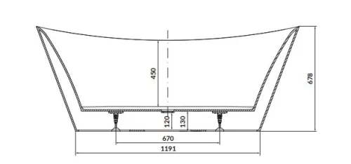 Kád, Cersanit INVERTO 170X80 OVÁLIS SZABADON ÁLLÓ KÁD