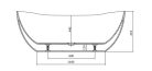 Kád, Cersanit INVERTO SPA 180X80 OVÁLIS SZABADON ÁLLÓ KÁD