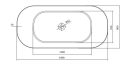 Kád, Cersanit INVERTO SPA 180X80 OVÁLIS SZABADON ÁLLÓ KÁD