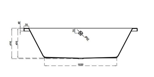 Kád, Cersanit INTRO 160x75