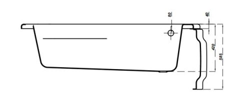 Kád, Cersanit JOANNA NEW 160x95 - BALOS