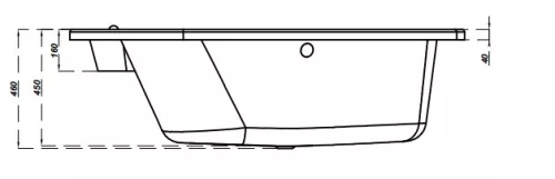 Kád, Cersanit KALIOPE 153x100 - BALOS