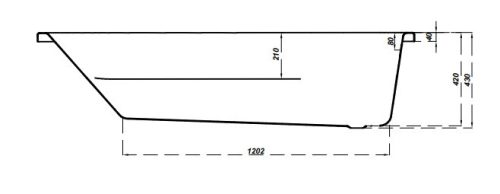 Kád, Cersanit LANA 170x70