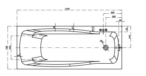 Kád, Cersanit LANA 170x70