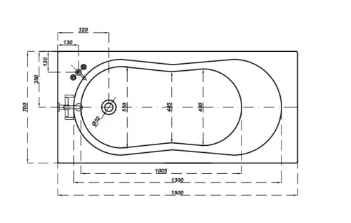 Kád, Cersanit NIKE 150X70