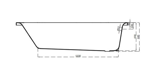 Kád, Cersanit OCTAVIA 170X70 S301-253