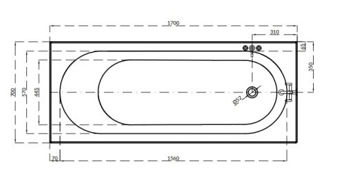 Kád, Cersanit OCTAVIA 170X70 S301-253