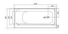 Kád, Cersanit SMART 170X80 - BALOS