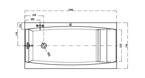 Kád, Cersanit VIRGO 150x75