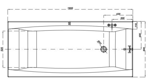 Kád, Cersanit VIRGO 180X80