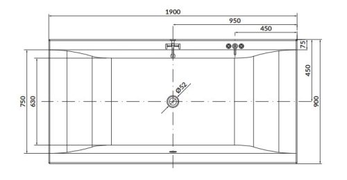 Kád, Cersanit LARGA 190X90