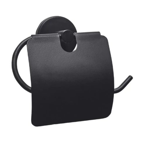 WC papírtartó, Diplon fedeles, fekete SE02972