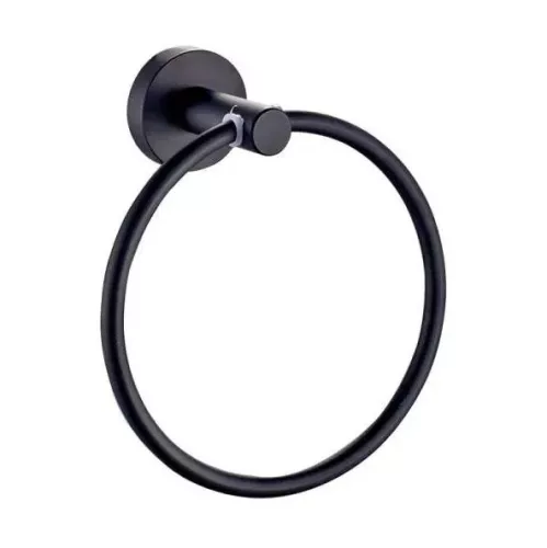 Törölközőtartó, Diplon karika fekete SE02991