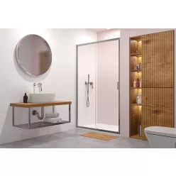 Zuhanyajtó, H2O Comfort DWJ 130 cm ÁTLÁTSZÓ/KRÓM