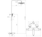 Zuhanyszett, Ravak TE 092.01/150 Termo 300 zuhanyoszlop, termosztátos csapteleppel X070163