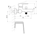 Kádtöltő csaptelep, Ravak Puri PU 022.21/150 Kád csaptelep, 150 mm, fekete X070192