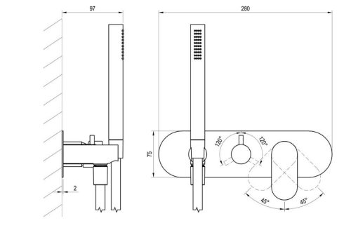Falba süllyesztett csaptelep, Ravak Eleganta EL 068.00CR.O3.RB07D.+S Falba süllyesztett csaptelep