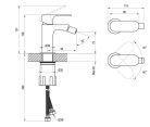 Bidé csaptelep, Ravak Eleganta EL 056.10WV Álló bidé csaptelep 123 mm, leeresztő nélkül, White Ve