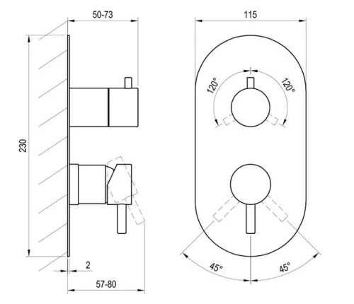 Falba süllyesztett csaptelep, Ravak Espirit ES 068.20BLM.O3.RB07F Falba süllyesztett csaptelep, h
