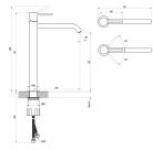 Mosdó csaptelep, Ravak Espirit ES 015.20GB Álló mosdó csaptelep 340 mm, leeresztő nélkül X070311