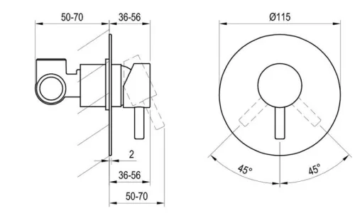 Falba süllyesztett csaptelep, Ravak Espirit ES 062.20GB.O1 Falba szüllyesztett csaptelep, egyutas