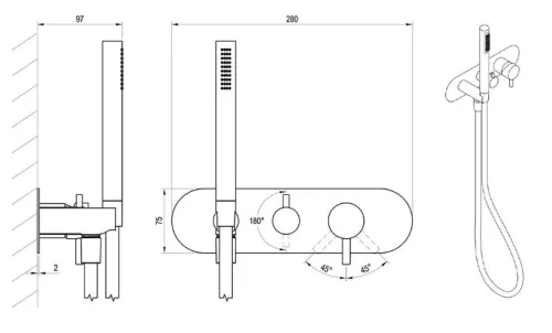 Falba süllyesztett csaptelep, Ravak Espirit ES 065.20GB.O2.RB07D.+S Falba süllyesztett csaptelep