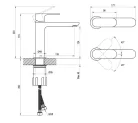 Mosdó csaptelep, Ravak Eleganta EL 012.20GB Álló mosdó csaptelep 170 mm, leeresztő nélkül, Graphi