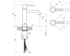 Mosdó csaptelep, Ravak Espirit ES 012.60RGB Álló mosdó csaptelep 190 mm, leeresztő nélkül X070347