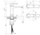 Mosdó csaptelep, Ravak Eleganta EL 012.60RGB Álló mosdó csaptelep 170 mm, leeresztő nélkül, Rose