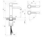 Mosdó csaptelep, Ravak Espirit ES 012.01CR Álló mosdó csaptelep BeCool 190 mm, leeresztő nélkül X
