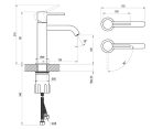 Mosdó csaptelep, Ravak Espirit ES 012.21GB Álló mosdó csaptelep BeCool 190 mm, leeresztő nélkül X
