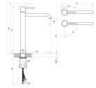 Mosdó csaptelep, Ravak Espirit ES 015.11WV Álló mosdó csaptelep BeCool 340 mm, leeresztő nélkül X