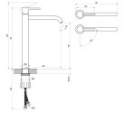 Mosdó csaptelep, Ravak Espirit ES 015.21GB Álló mosdó csaptelep BeCool 340 mm, leeresztő nélkül X