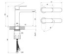 Mosdó csaptelep, Ravak Eleganta EL 012.11WV Álló mosdó csaptelep BeCool 174 mm, leeresztő nélkül,