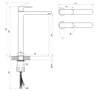 Mosdó csaptelep, Ravak Eleganta EL 015.01CR Álló mosdó csaptelep BeCool 335 mm, leeresztő nélkül,