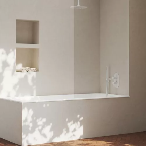 Zuhany gégecső, Ravak 913.12WV Zuhany gégecső 150 cm, műanyag, White Velvet X07P683