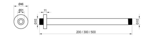 Mennyezeti kar, Ravak 704.61RGB Mennyezeti kar 30 cm, Rose Gold Brushed X07P713