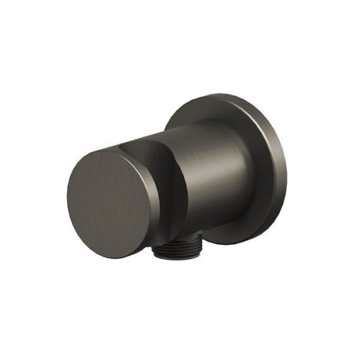 Fali zuhanycsatlakozó, Ravak 706.20GB Fali kiállás integrált zuhanyrózsa tartóval, Graphite Brush