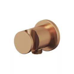   Fali zuhanycsatlakozó, Ravak 706.60RGB Fali kiállás integrált zuhanyrózsa tartóval, Rose Gold Bru