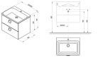 Alsó szekrény, Ravak Comfort SD Comfort 800 fehér/fehér X000001378 mosdó alatti szekrény