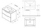 Alsó szekrény, Ravak Classic szekrény mosdó alá SD Classic II 600 fehér/szürke X000001477