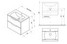Alsó szekrény, Ravak Classic Fürdőszobai szekrény mosdó alá SD Classic II 700 fehér/fehér X000001