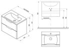 Alsó szekrény, Ravak Classic Fürdőszobai szekrény mosdó alá SD Classic II 800 fehér/fehér X000001