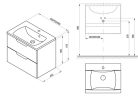 Alsó szekrény, Ravak Classic Fürdőszobai szekrény mosdó alá SD Classic II 800 fehér/szürke X00000