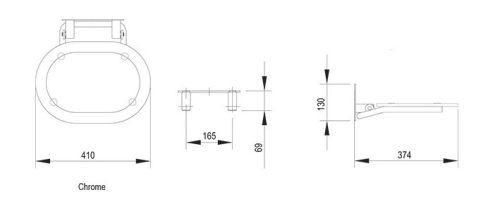 Ülőke, Ravak Zuhanykabin ülőke CHROME CLEAR/rozsdamentes szerkezet B8F0000029